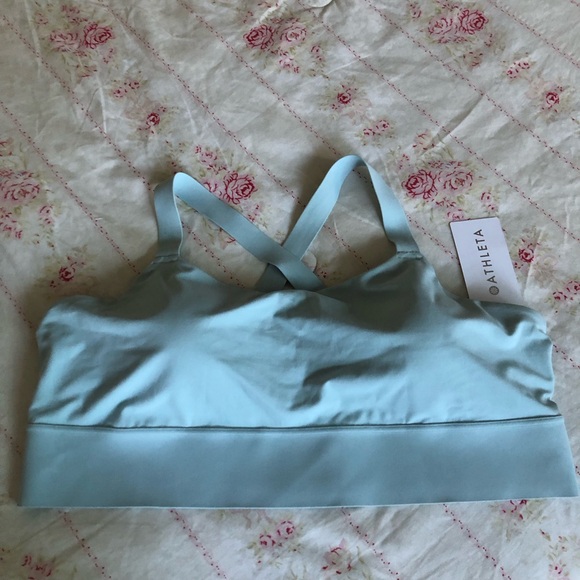 Athleta Warrior Longline Mint Green Sports Bra, Size 3X NWT - Picture 7 of 12